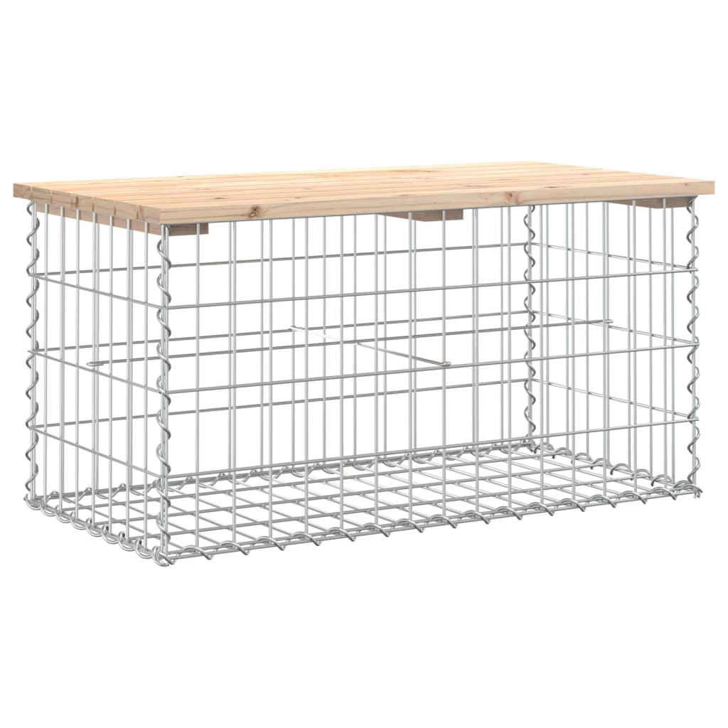 Tuinbank Schanskorfontwerp Massief Grenenhout 83 x 44 x 42 cm Natuurlijk grenenhout