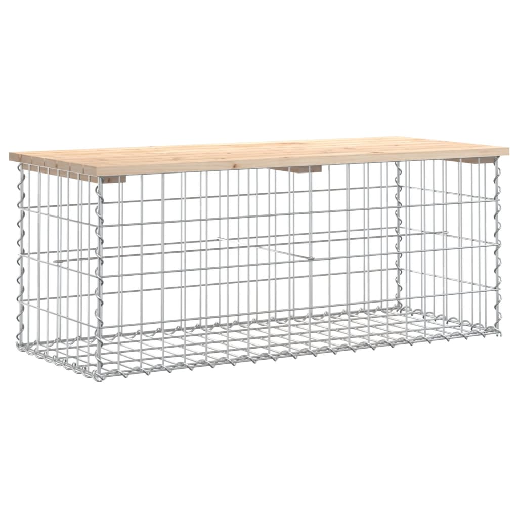 Tuinbank Schanskorfontwerp Massief Grenenhout 103 x 44 x 42 cm Natuurlijk grenenhout