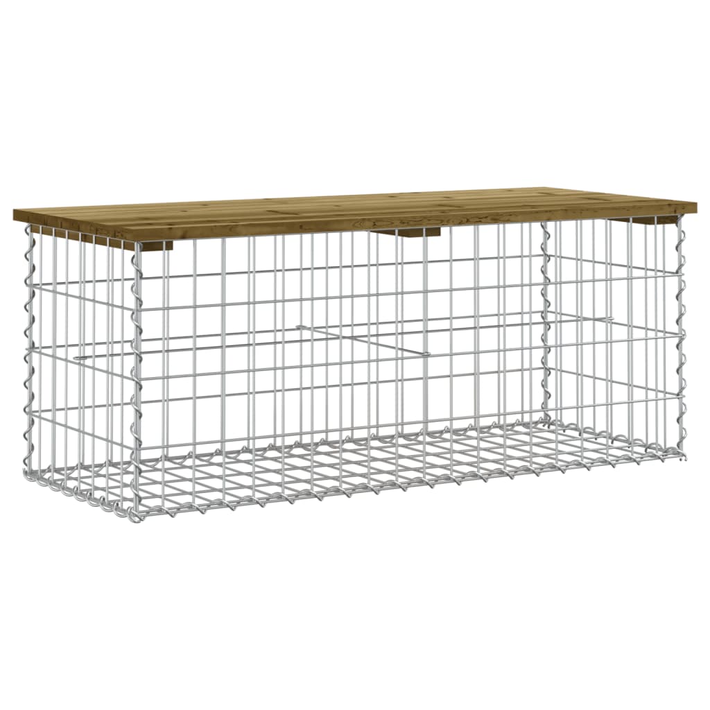 Tuinbank Schanskorfontwerp Geïmpregneerd Hout 103 x 44 x 42 cm Donkerbruin