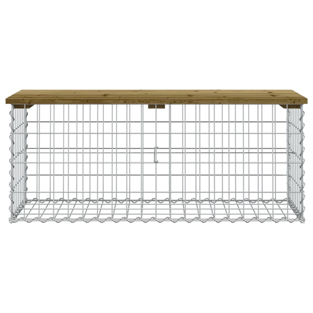Tuinbank Schanskorfontwerp Geïmpregneerd Hout 103 x 44 x 42 cm Donkerbruin
