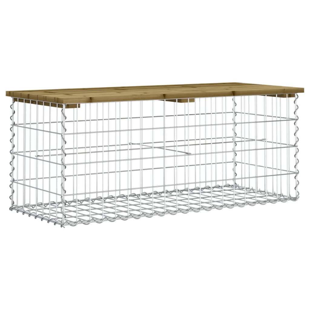 Tuinbank Schanskorfontwerp Geïmpregneerd Hout 103 x 44 x 42 cm Donkerbruin