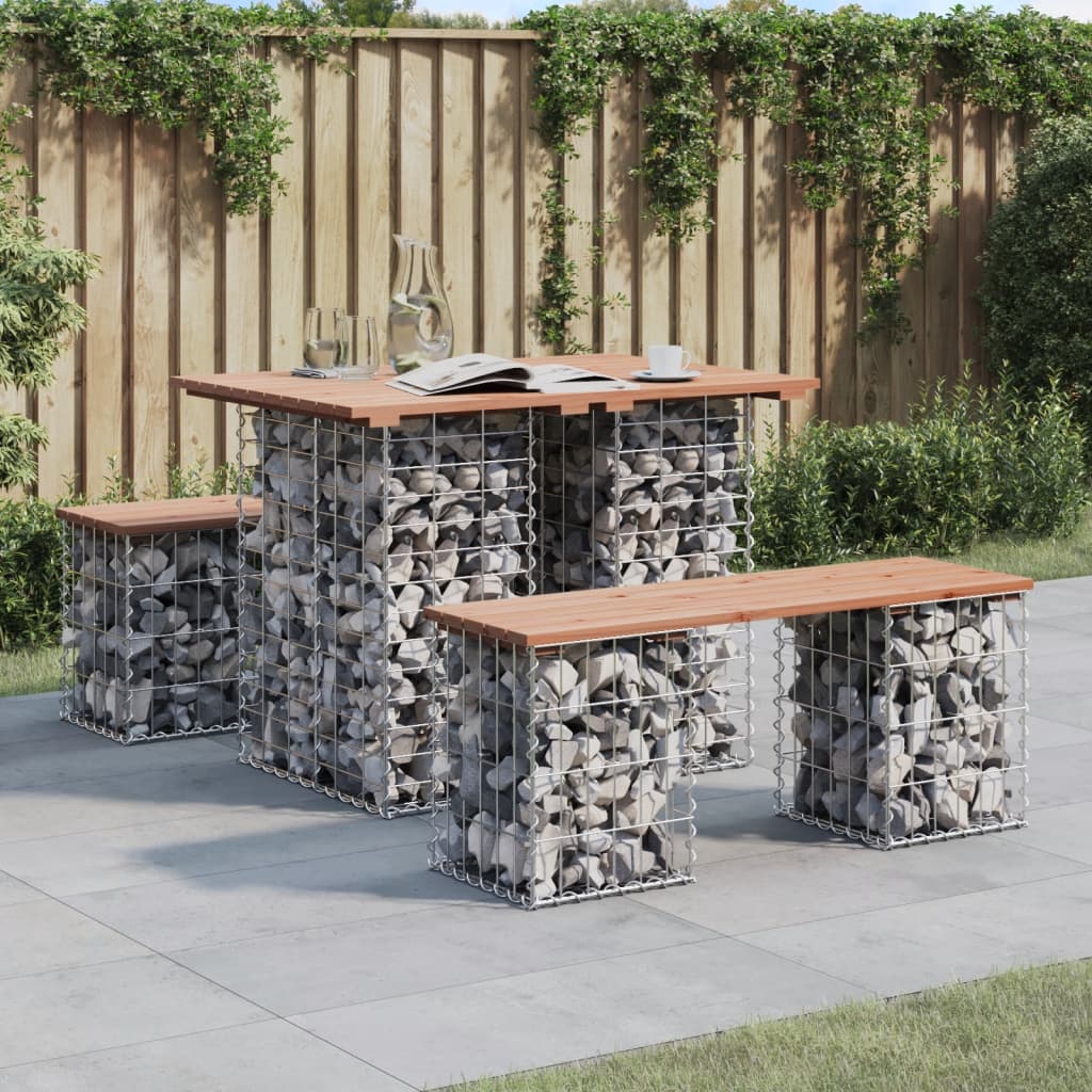 Tuinbank Schanskorfontwerp 100X70X72 Cm Massief Grenenhout 70 x 100 x 72 cm Natuurlijk douglashout