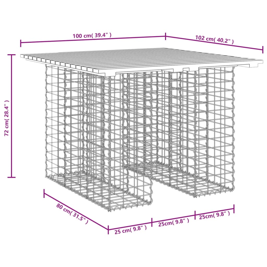 Tuinbank Schanskorfontwerp 100X102X72 Cm Massief Grenenhout 102 x 100 x 72 cm Natuurlijk grenenhout