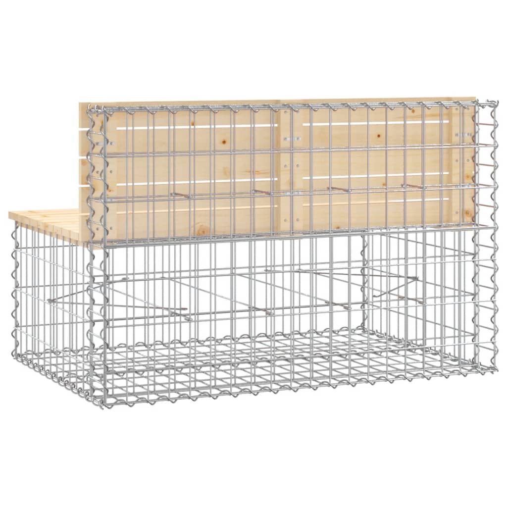 Tuinbank Schanskorfontwerp Massief Grenenhout 103 x 70 x 65 cm Natuurlijk grenenhout