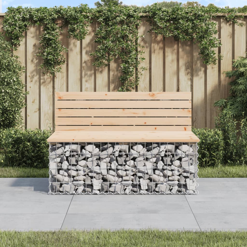 Tuinbank Schanskorfontwerp Massief Grenenhout 103 x 70 x 65 cm Natuurlijk grenenhout