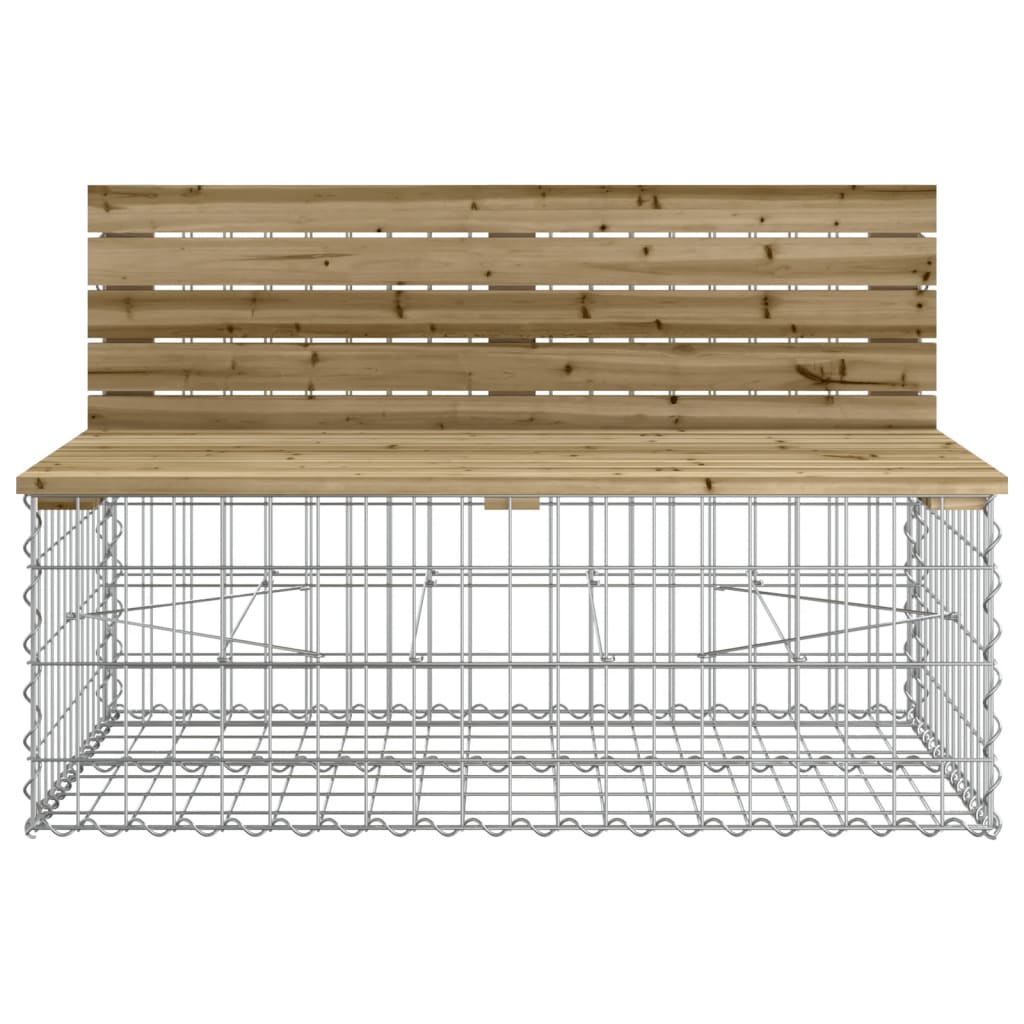 Tuinbank Schanskorfontwerp Geïmpregneerd Hout 103 x 70 x 65 cm Donkerbruin
