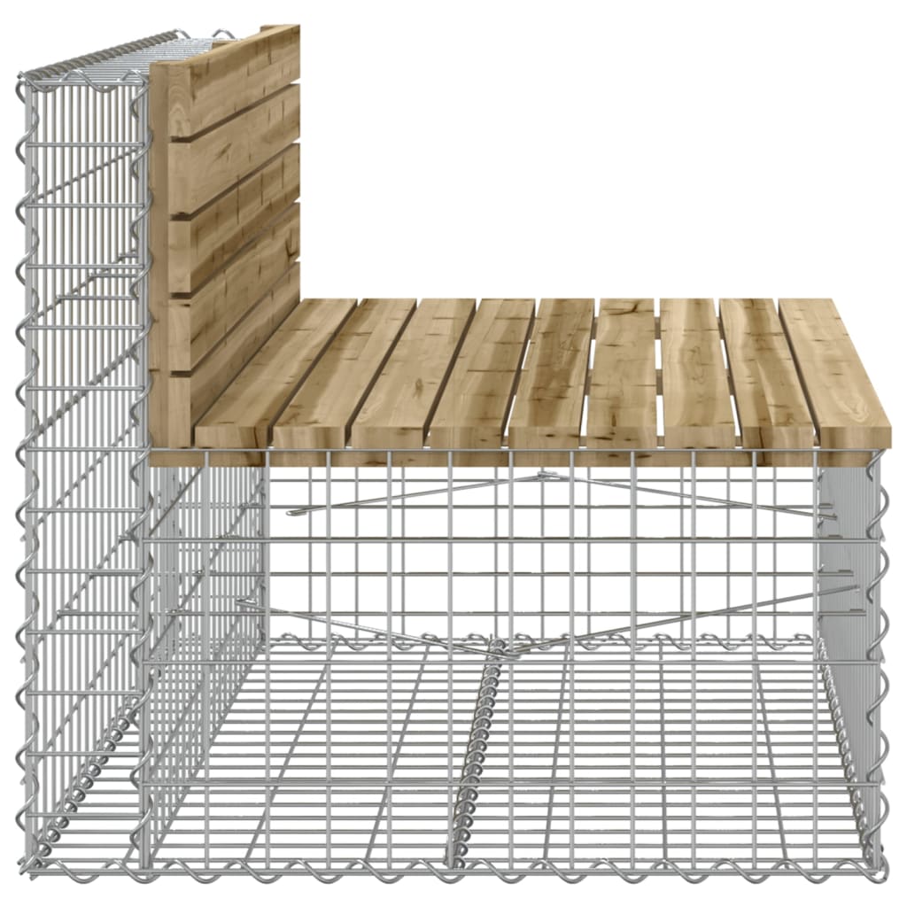 Tuinbank Schanskorfontwerp Geïmpregneerd Hout 103 x 70 x 65 cm Donkerbruin