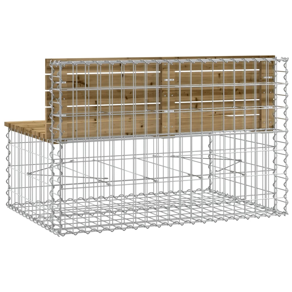 Tuinbank Schanskorfontwerp Geïmpregneerd Hout 103 x 70 x 65 cm Donkerbruin