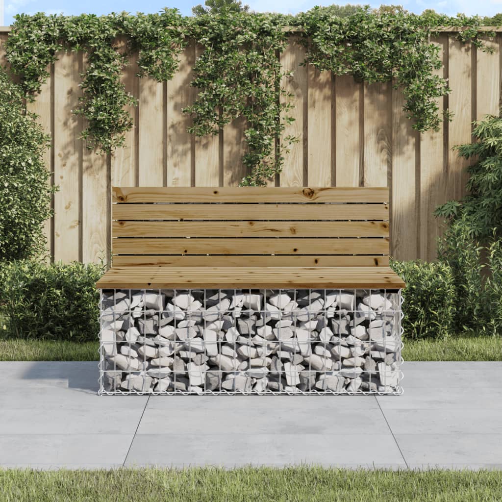 Tuinbank Schanskorfontwerp Geïmpregneerd Hout 103 x 70 x 65 cm Donkerbruin