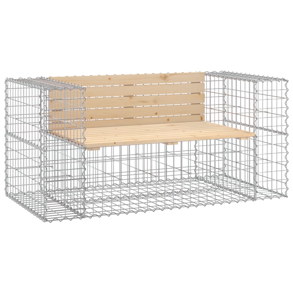 Tuinbank Schanskorfontwerp 143X71X65,5 Cm Massief Grenenhout 143 x 71 x 65.5 cm Natuurlijk grenenhout
