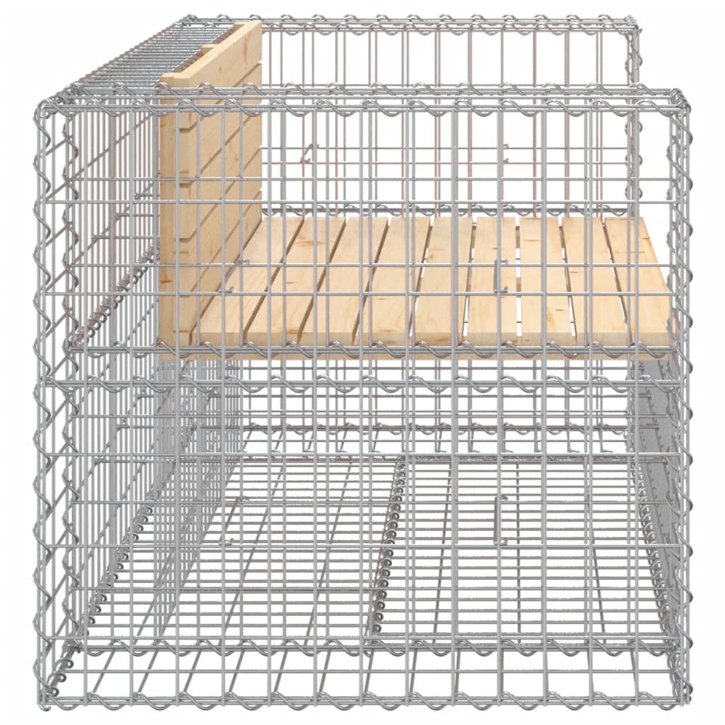 Tuinbank Schanskorfontwerp 143X71X65,5 Cm Massief Grenenhout 143 x 71 x 65.5 cm Natuurlijk grenenhout