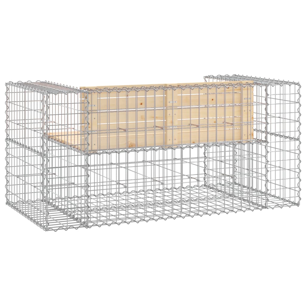 Tuinbank Schanskorfontwerp 143X71X65,5 Cm Massief Grenenhout 143 x 71 x 65.5 cm Natuurlijk grenenhout