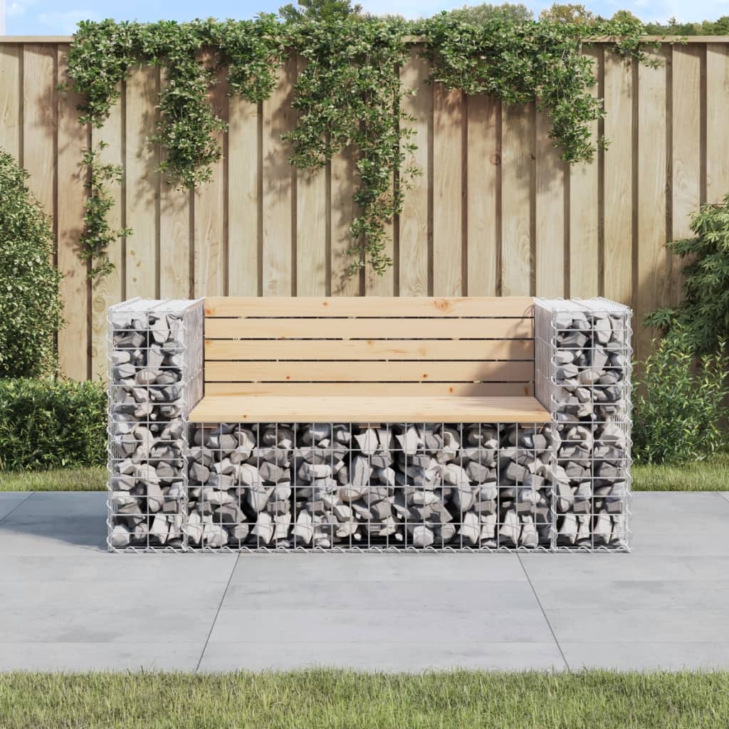 Tuinbank Schanskorfontwerp 143X71X65,5 Cm Massief Grenenhout 143 x 71 x 65.5 cm Natuurlijk grenenhout