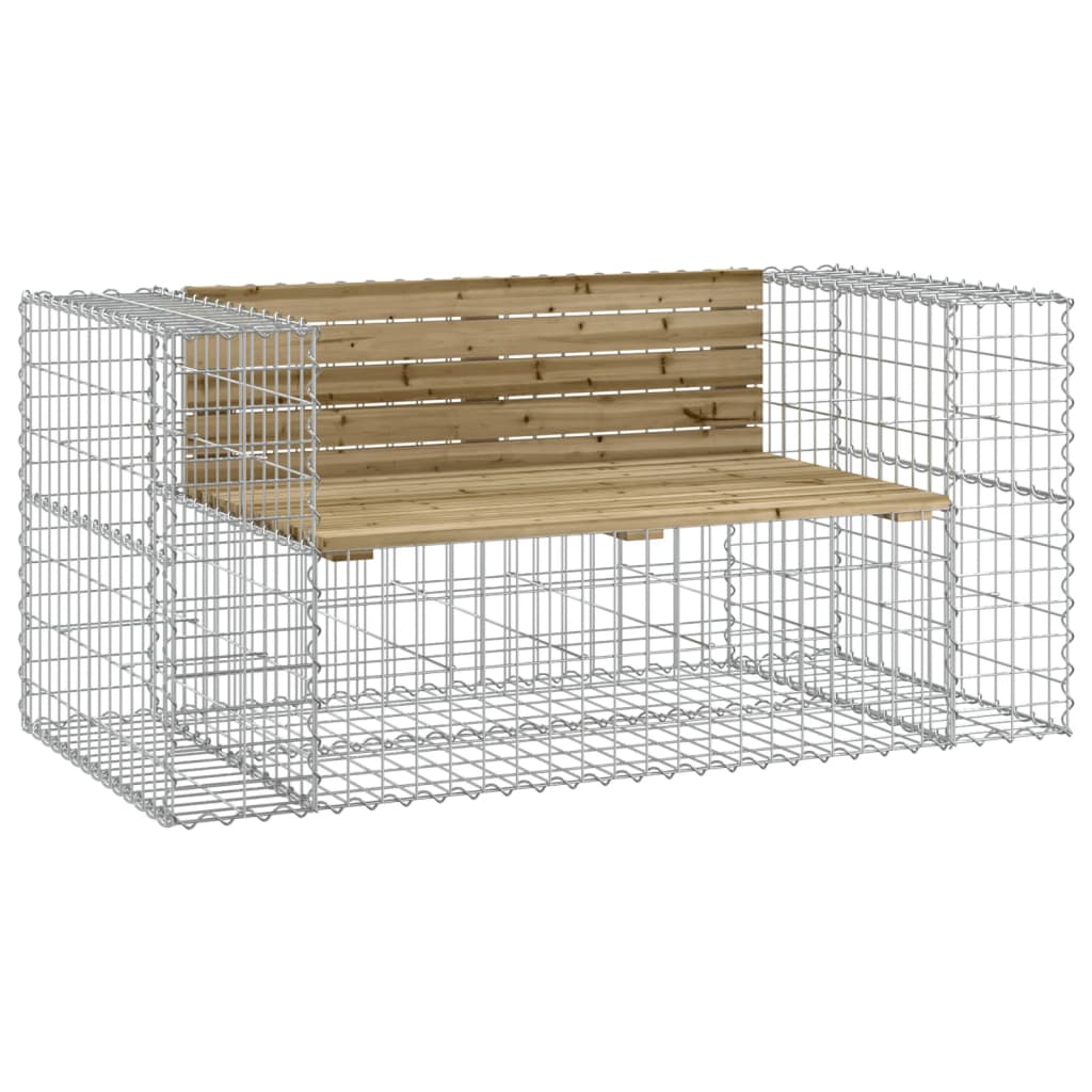 Tuinbank Schanskorfontwerp 143X71X65,5 Cm Geïmpregneerd Hout 143 x 71 x 65.5 cm Donkerbruin