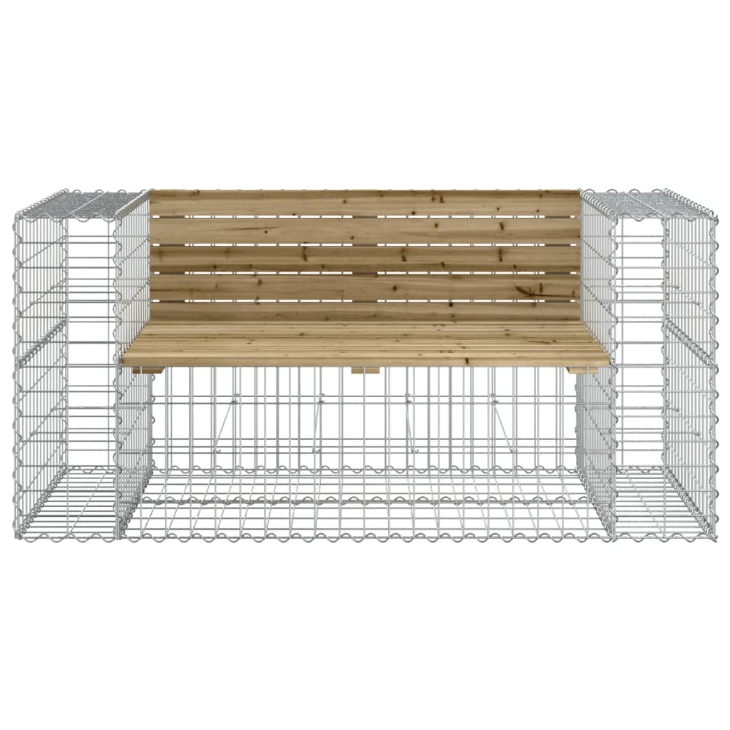 Tuinbank Schanskorfontwerp 143X71X65,5 Cm Geïmpregneerd Hout 143 x 71 x 65.5 cm Donkerbruin