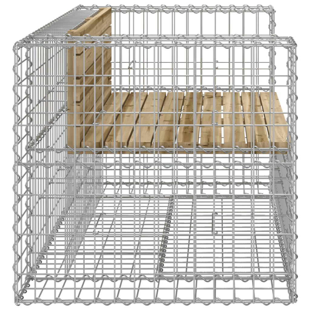 Tuinbank Schanskorfontwerp 143X71X65,5 Cm Geïmpregneerd Hout 143 x 71 x 65.5 cm Donkerbruin