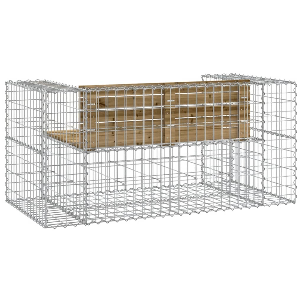Tuinbank Schanskorfontwerp 143X71X65,5 Cm Geïmpregneerd Hout 143 x 71 x 65.5 cm Donkerbruin
