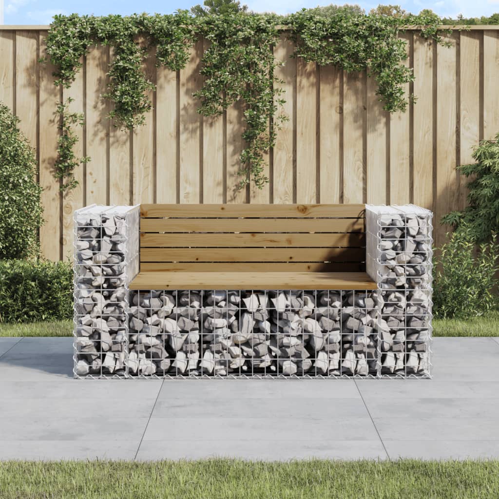 Tuinbank Schanskorfontwerp 143X71X65,5 Cm Geïmpregneerd Hout 143 x 71 x 65.5 cm Donkerbruin