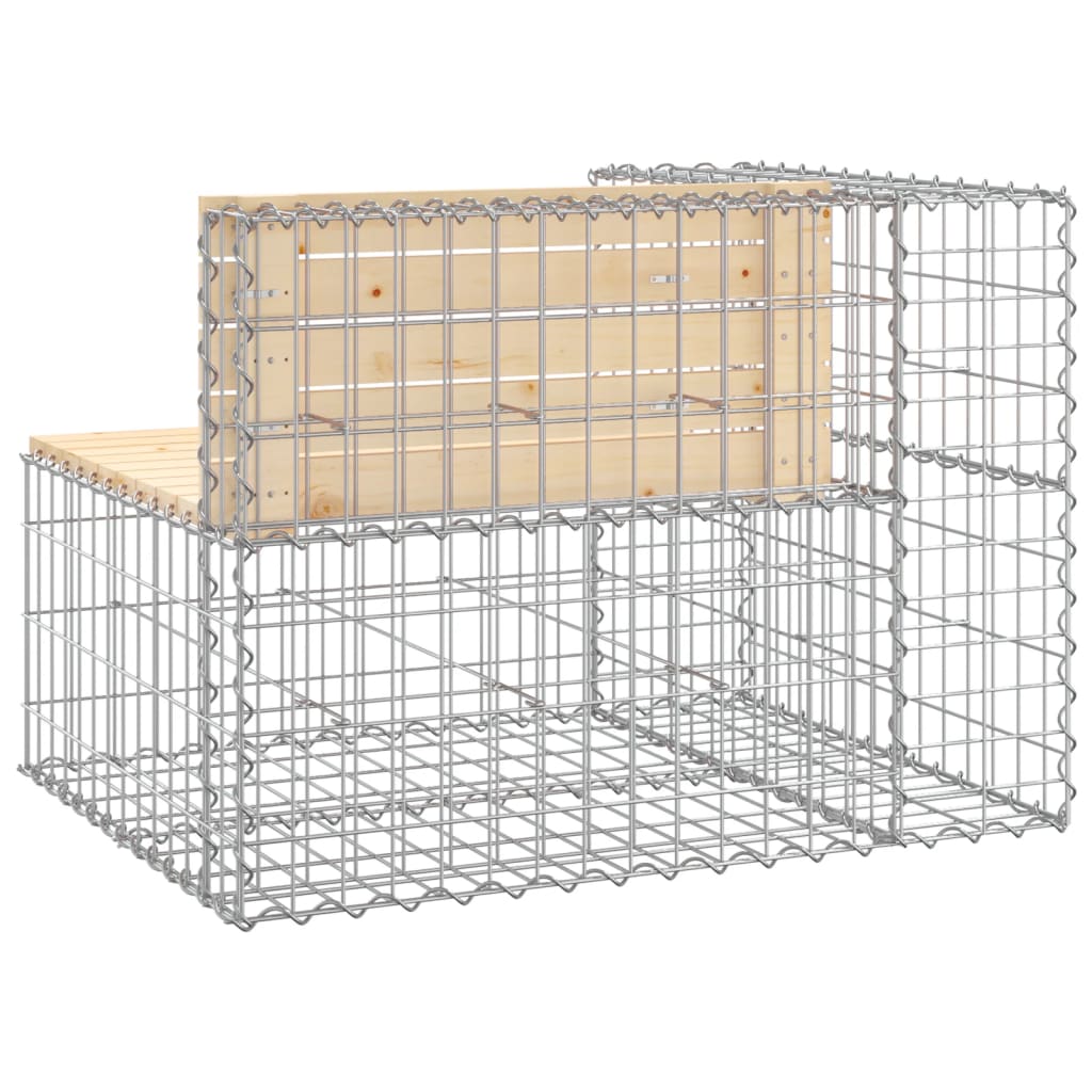 Tuinbank Schanskorfontwerp 92X71X65,5 Cm Massief Grenenhout 92 x 71 x 65.5 cm Natuurlijk grenenhout
