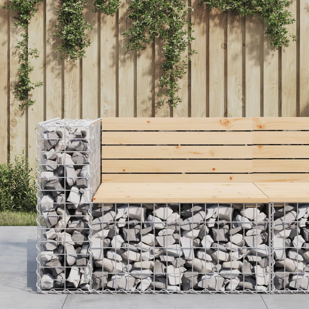 Tuinbank Schanskorfontwerp 92X71X65,5 Cm Massief Grenenhout 92 x 71 x 65.5 cm Natuurlijk grenenhout