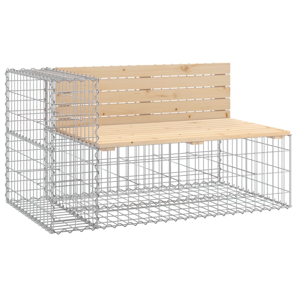 Tuinbank Schanskorfontwerp 122X71X65,5 Cm Massief Grenenhout 122 x 71 x 65.5 cm Natuurlijk grenenhout