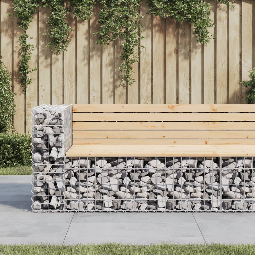 Tuinbank Schanskorfontwerp 122X71X65,5 Cm Massief Grenenhout 122 x 71 x 65.5 cm Natuurlijk grenenhout
