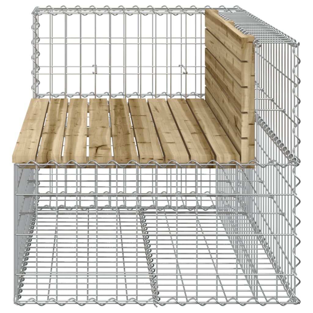 Tuinbank Schanskorfontwerp 122X71X65,5 Cm Geïmpregneerd Hout 122 x 71 x 65.5 cm Donkerbruin