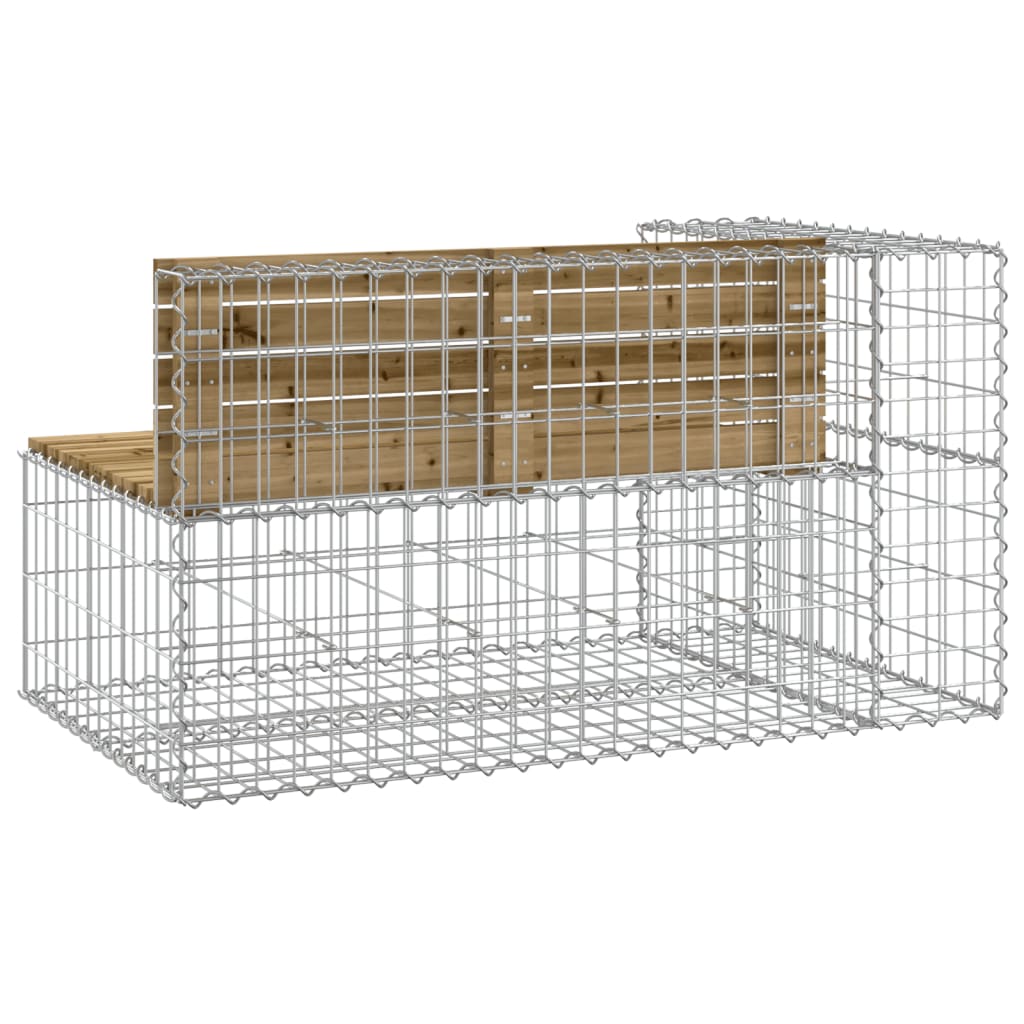 Tuinbank Schanskorfontwerp 122X71X65,5 Cm Geïmpregneerd Hout 122 x 71 x 65.5 cm Donkerbruin