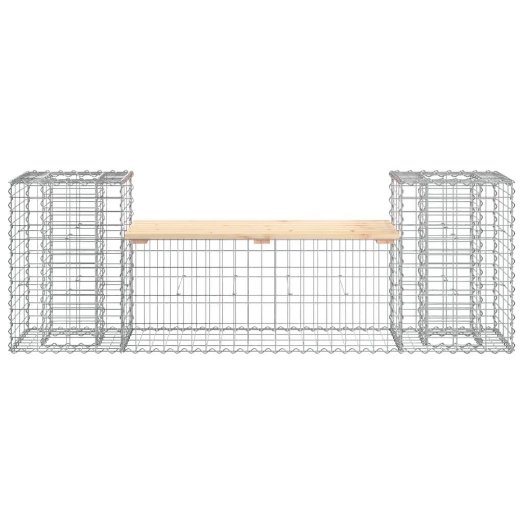 Tuinbank Schanskorfontwerp 183X41X60,5 Cm Massief Grenenhout Natuurlijk grenenhout