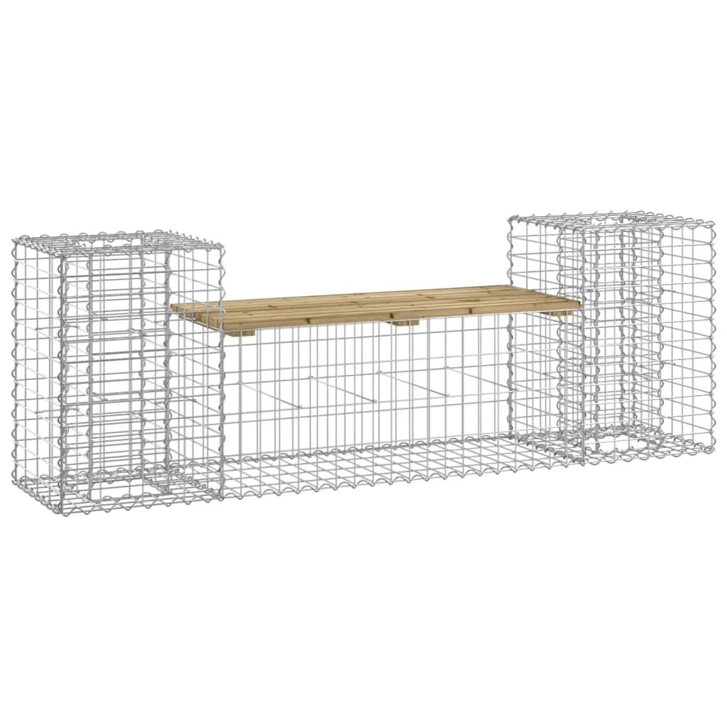 Tuinbank Schanskorfontwerp 183X41X60,5 Cm Geïmpregneerd Hout Donkerbruin