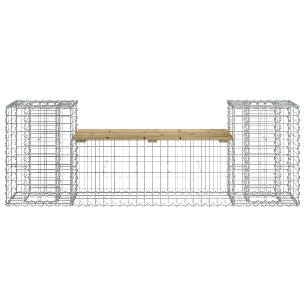 Tuinbank Schanskorfontwerp 183X41X60,5 Cm Geïmpregneerd Hout Donkerbruin
