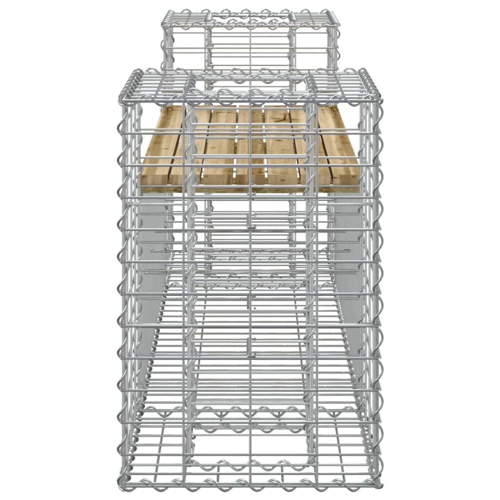 Tuinbank Schanskorfontwerp 183X41X60,5 Cm Geïmpregneerd Hout Donkerbruin