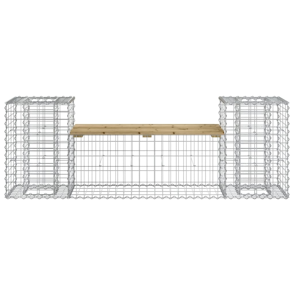 Tuinbank Schanskorfontwerp 183X41X60,5 Cm Geïmpregneerd Hout Donkerbruin