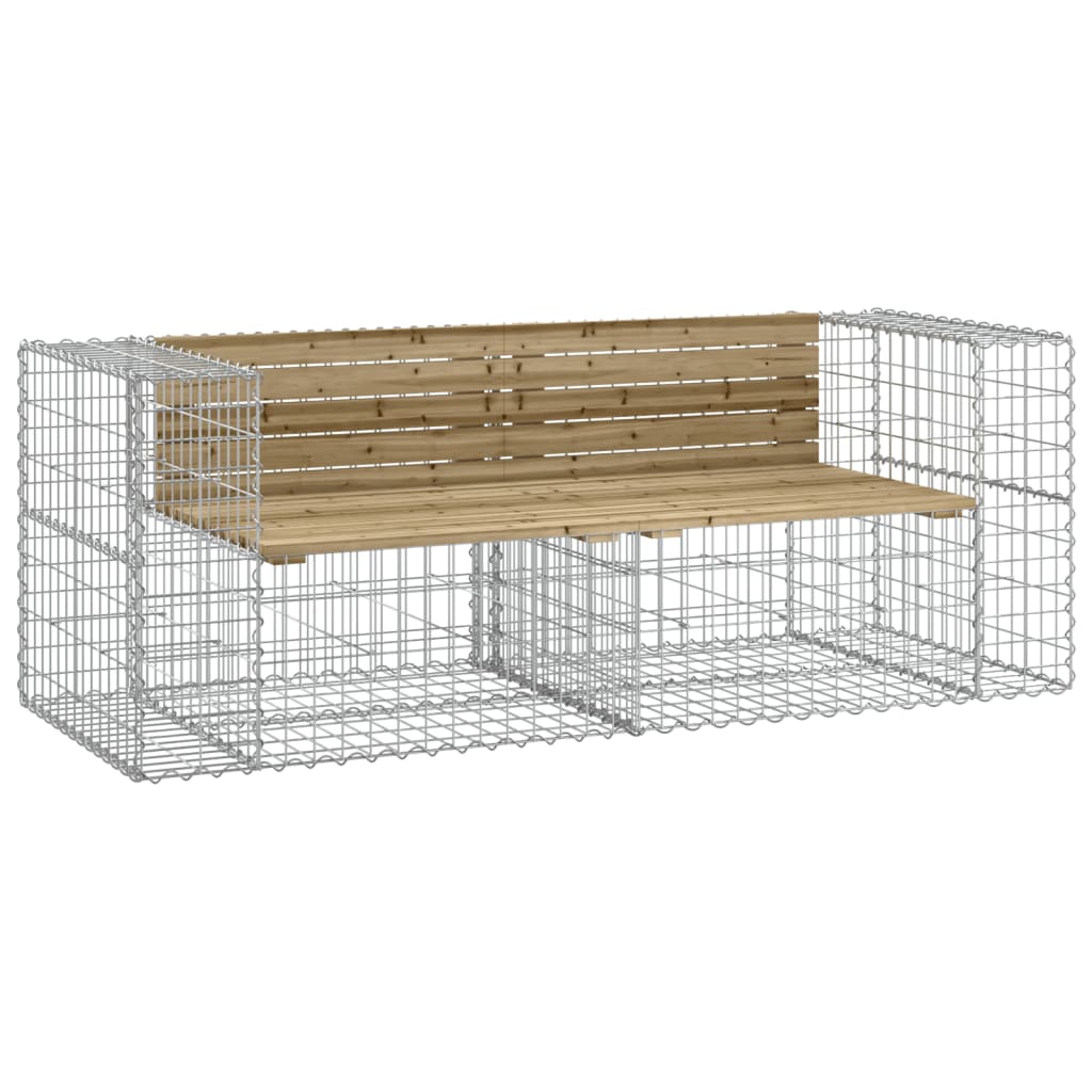 Tuinbank Schanskorfontwerp 184X71X65,5 Cm Geïmpregneerd Hout Donkerbruin