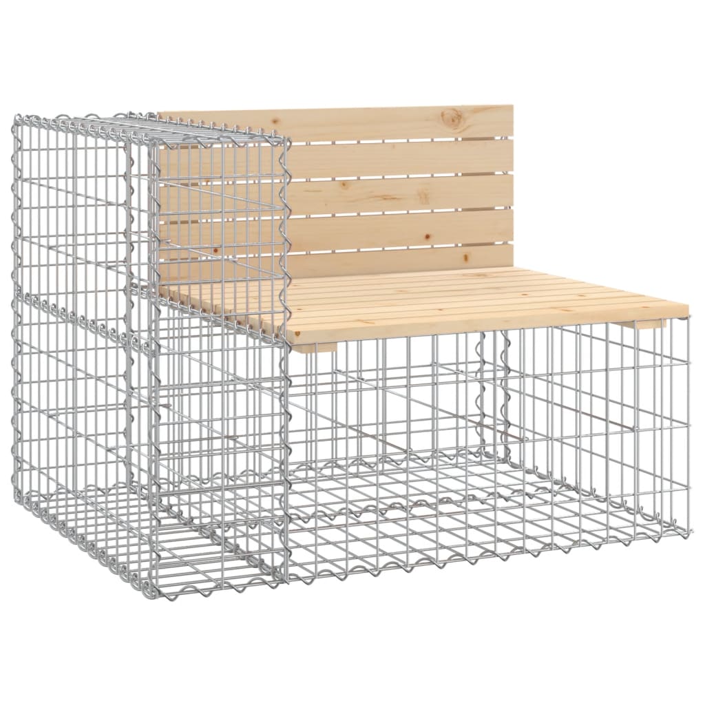 Tuinbank Schanskorfontwerp 287X71X65,5 Cm Massief Grenenhout Natuurlijk grenenhout