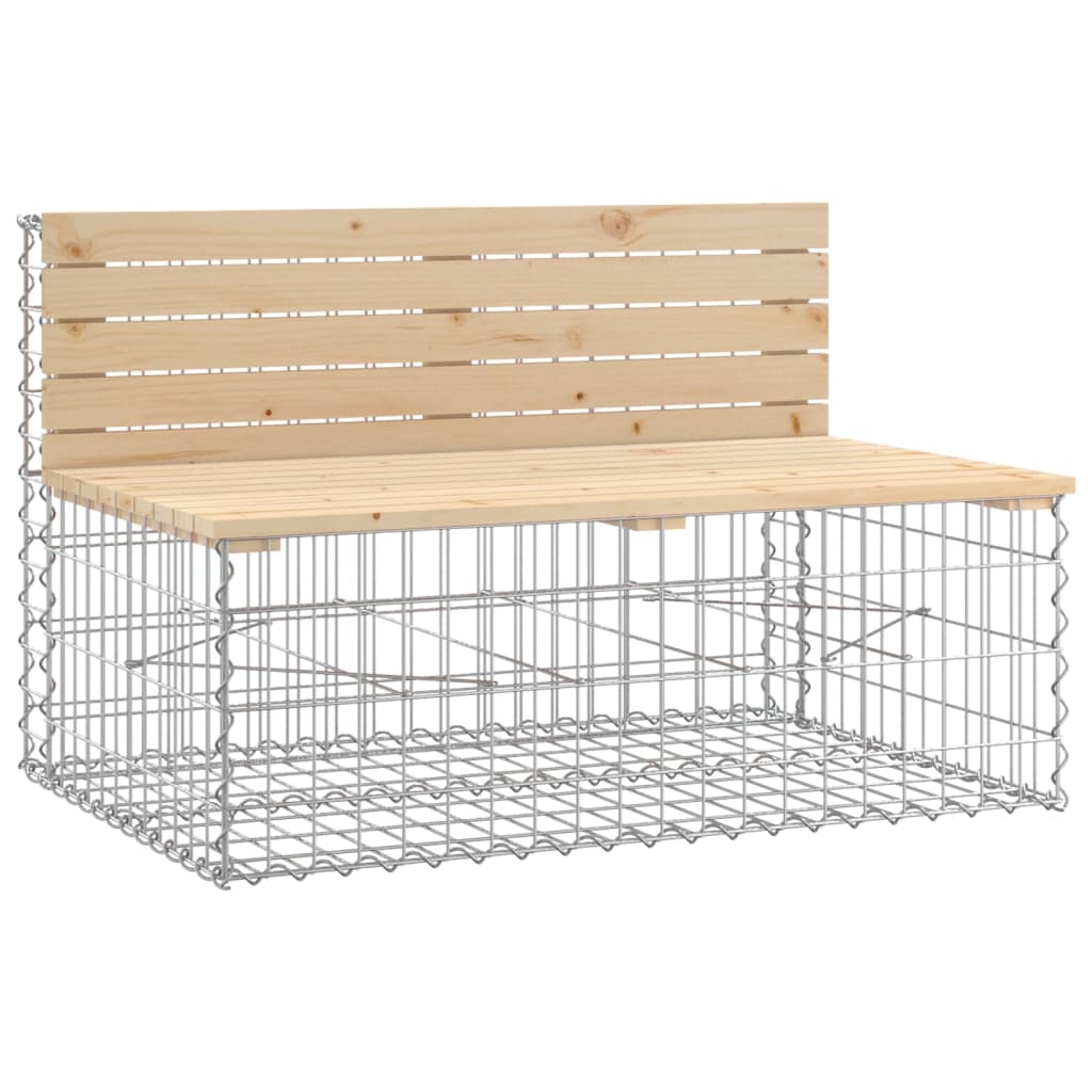 Tuinbank Schanskorfontwerp 287X71X65,5 Cm Massief Grenenhout Natuurlijk grenenhout