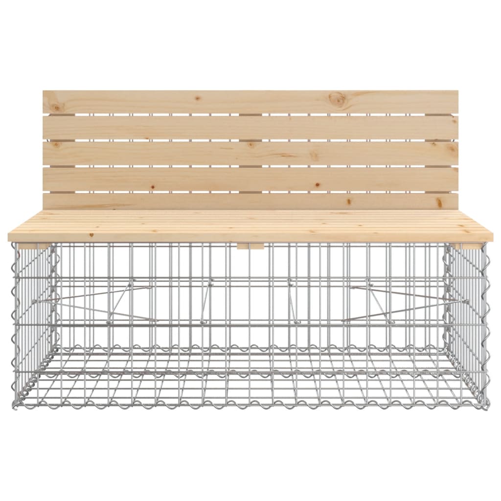Tuinbank Schanskorfontwerp 287X71X65,5 Cm Massief Grenenhout Natuurlijk grenenhout