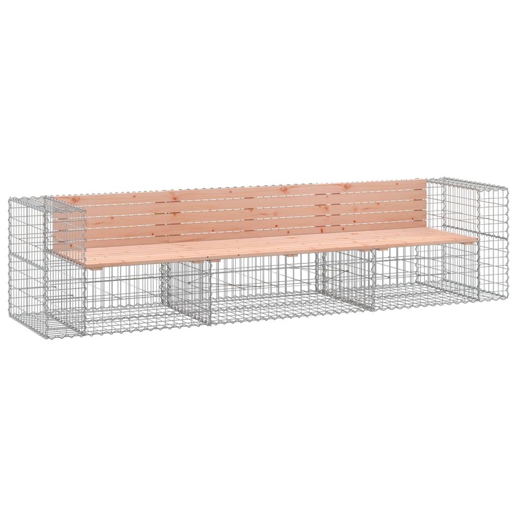 Tuinbank Schanskorfontwerp 287X71X65,5 Cm Massief Douglashout Natuurlijk douglashout
