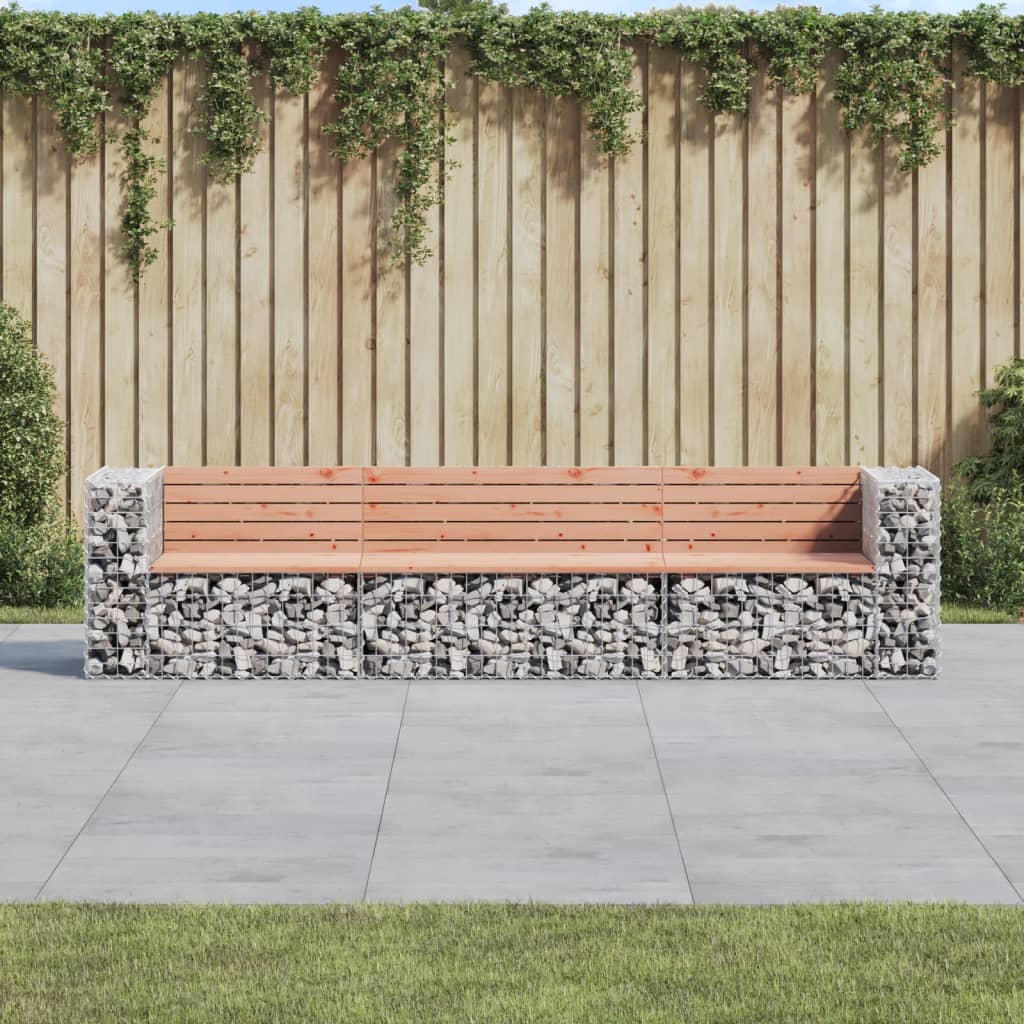 Tuinbank Schanskorfontwerp 287X71X65,5 Cm Massief Douglashout Natuurlijk douglashout