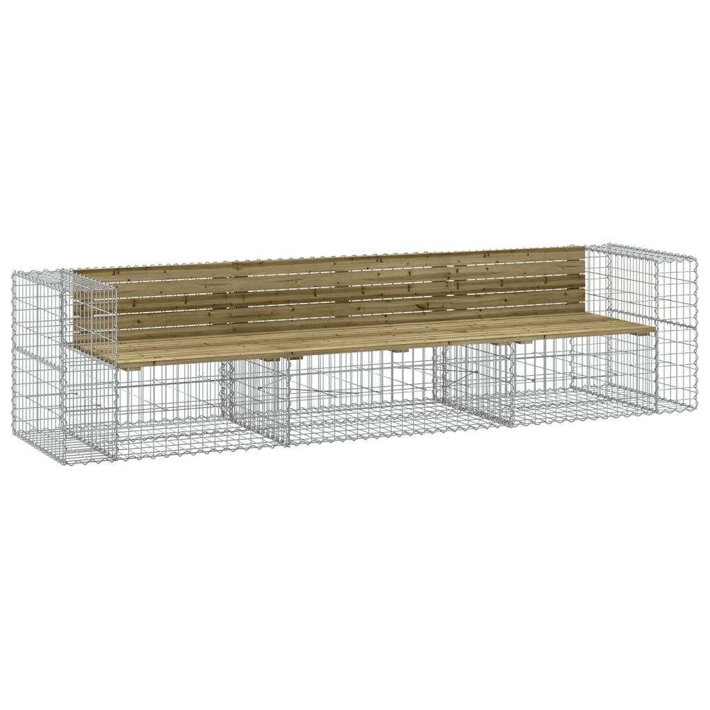 Tuinbank Schanskorfontwerp 287X71X65,5 Cm Geïmpregneerd Hout Donkerbruin