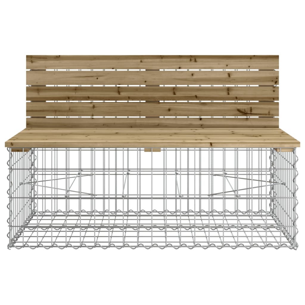 Tuinbank Schanskorfontwerp 287X71X65,5 Cm Geïmpregneerd Hout Donkerbruin