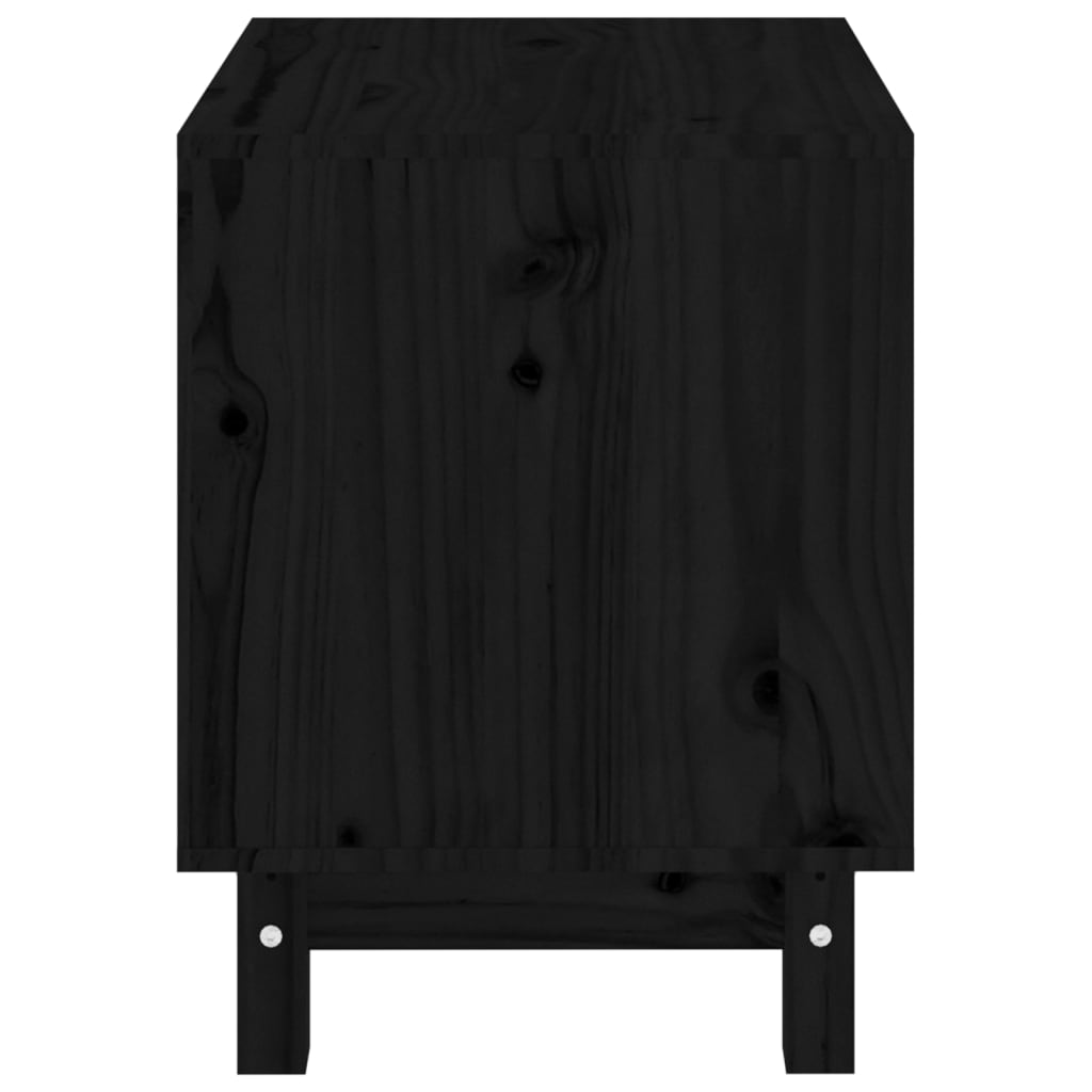 Hondenhok Massief Grenenhout 50 x 40 x 52 cm Zwart