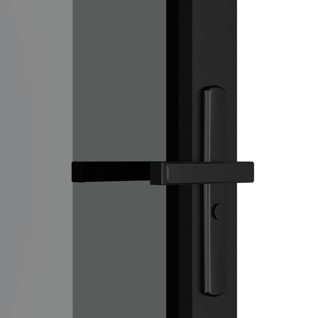 Binnendeur 83x201,5 cm ESG-glas en aluminium zwart