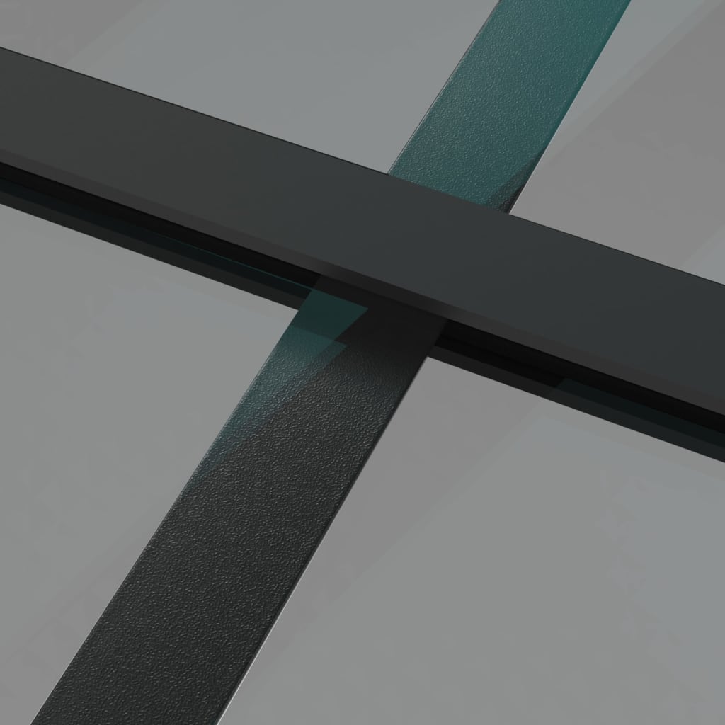 Binnendeur 83x201,5 cm ESG-glas en aluminium zwart
