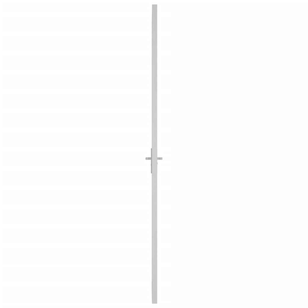 Binnendeur 83x201,5 cm matglas en aluminium wit