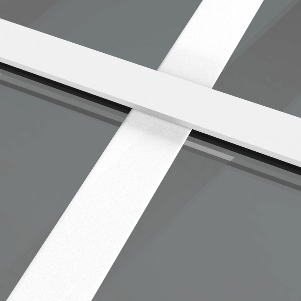 Binnendeur 93x201,5 cm ESG-glas en aluminium wit