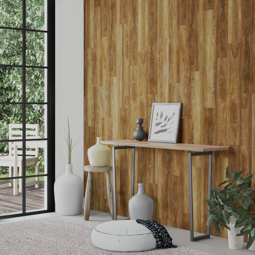 Wandpanelen Houtlook 2,06 M² Pvc Bruin 15 Wit iepenhout