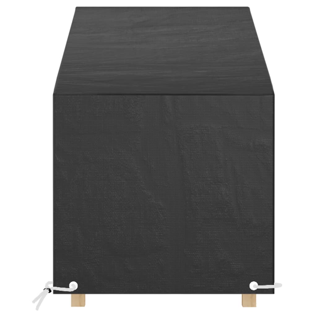 Ligbedhoezen 2 st met 12 oogjes 205x75x40/70 cm polyetheen