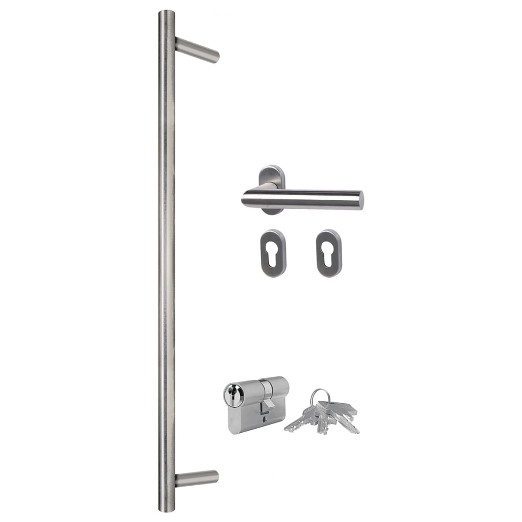 Voordeur 100x210 cm aluminium en PVC wit