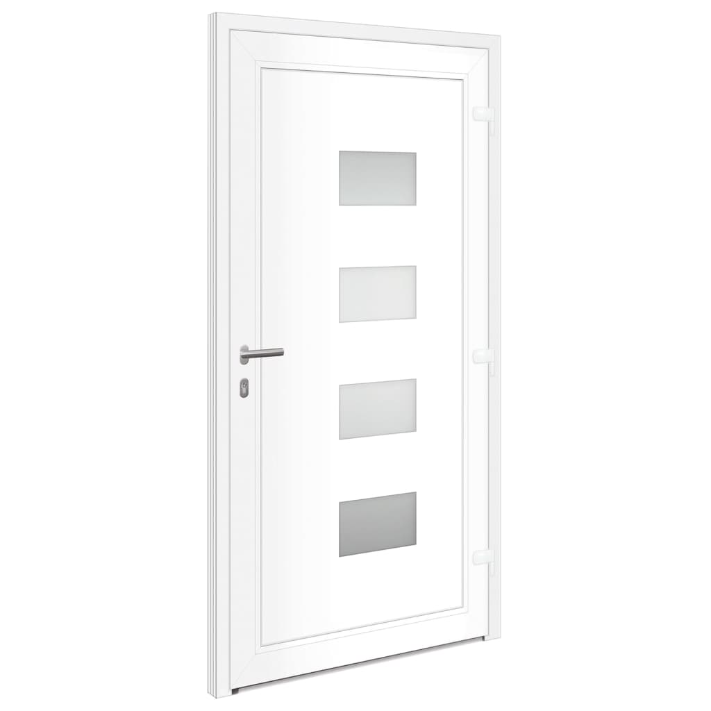 Voordeur 100x200 cm aluminium en PVC antracietkleurig